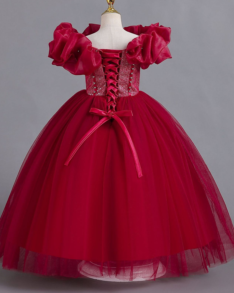 ๐ Off-Shoulder Bow Tie Princess Dress โ For Twirls & Fairy Dreams โจ