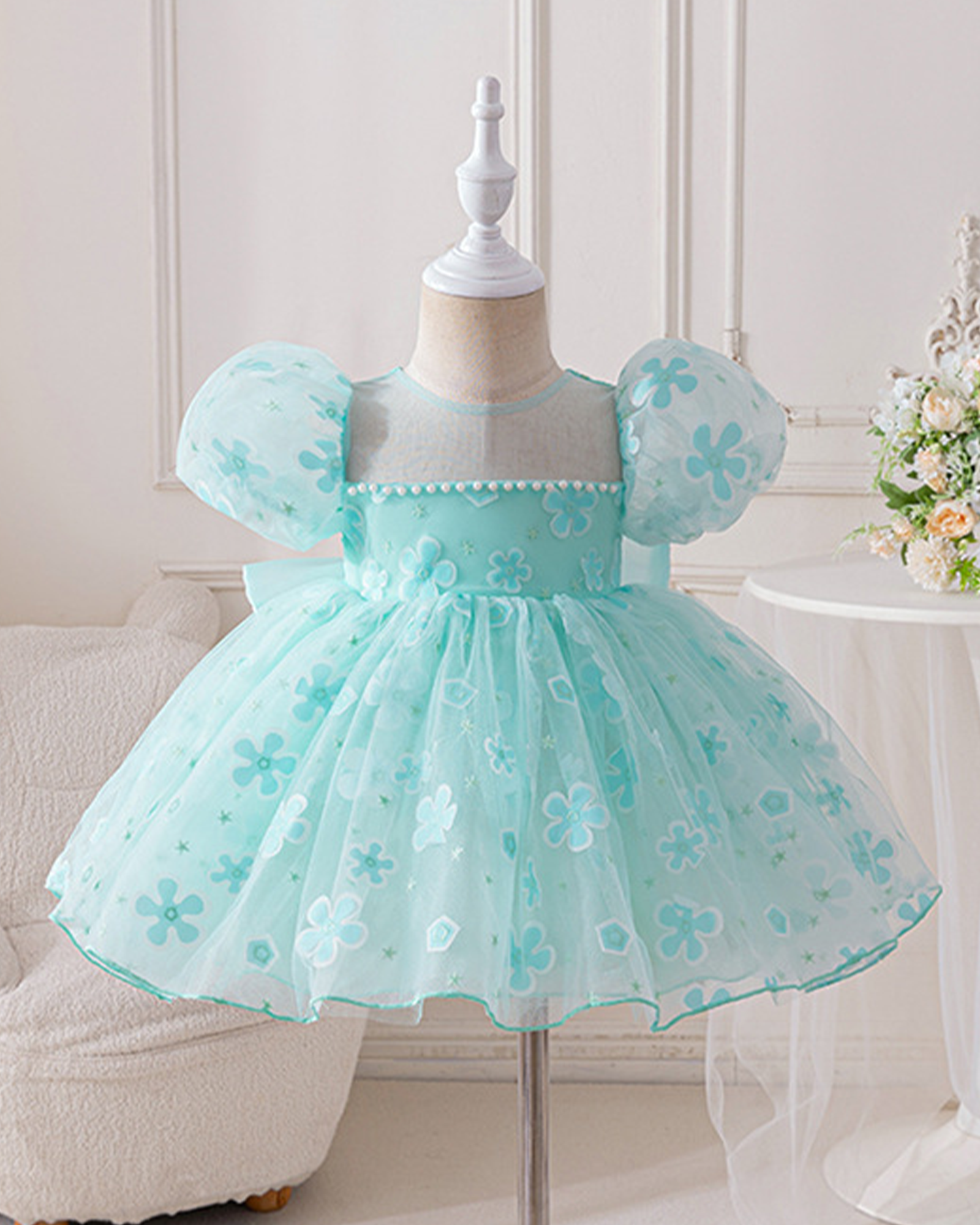 ๐ผ Summer Floral Dress โ Puff Sleeve Magic ๐ผ