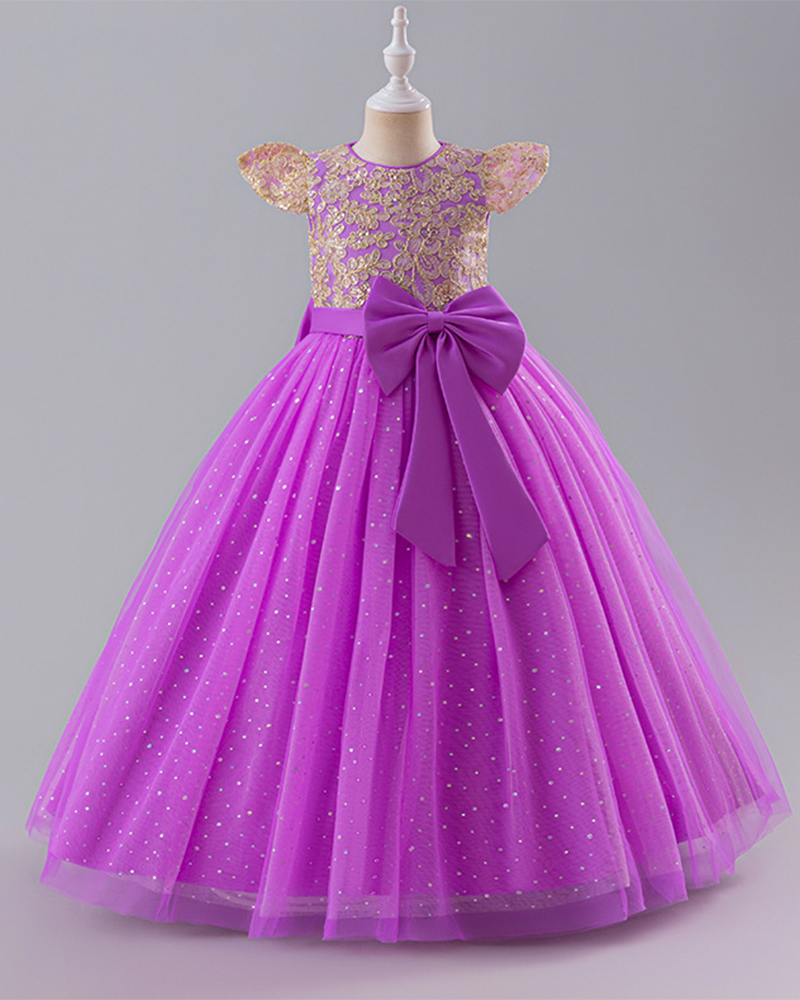 πBow-tiful Dream : Fluffy Tulle Dress with Oversized Bow for Little Princesses π