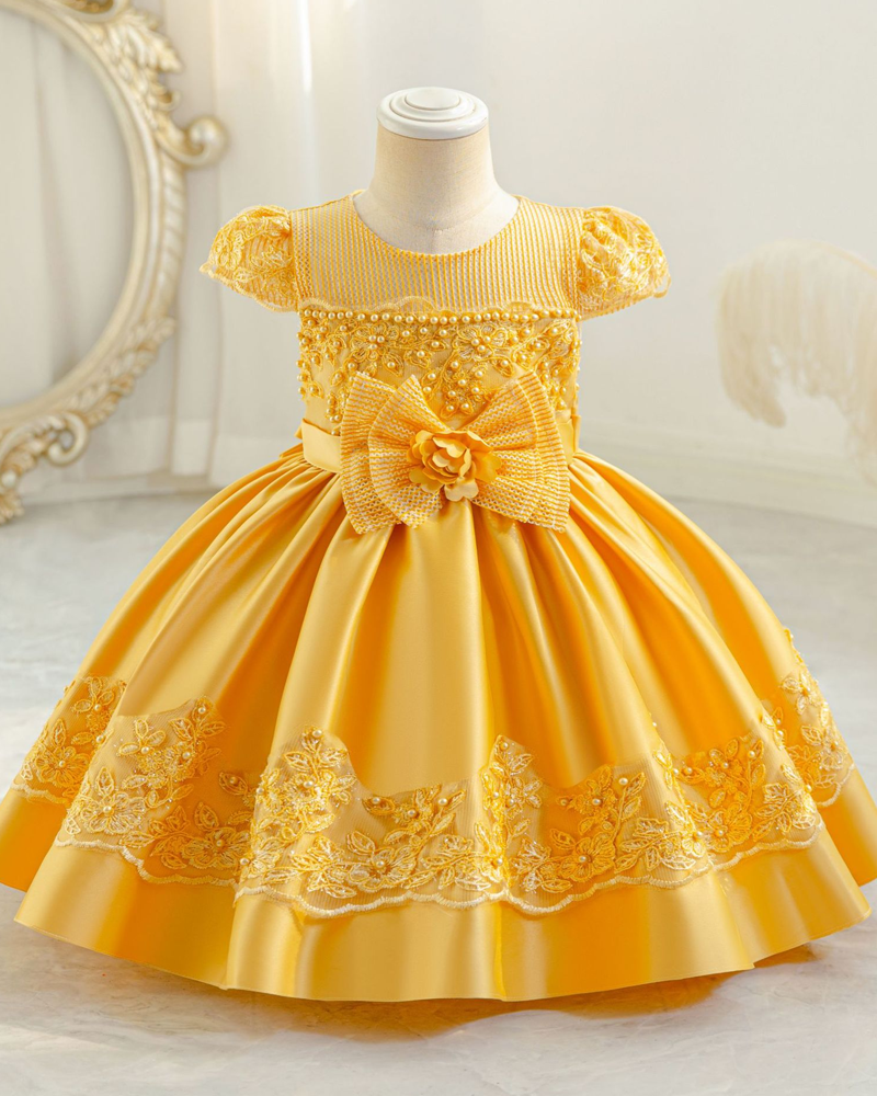 π Lace Panel Princess Dress β Bow-Tied & Beautifully Layered β¨
