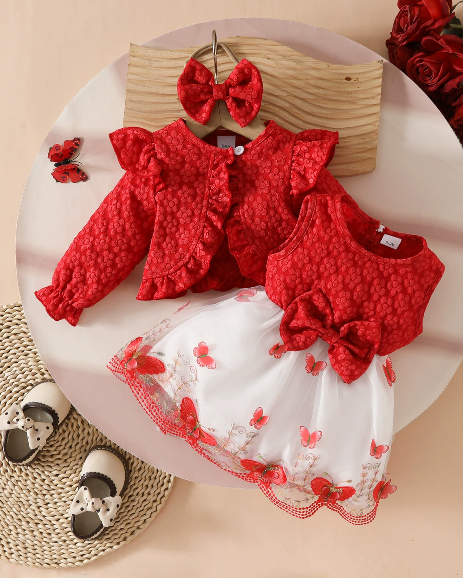 π¦ Floral Texture Set β Dress+Cardigan Duo π¦