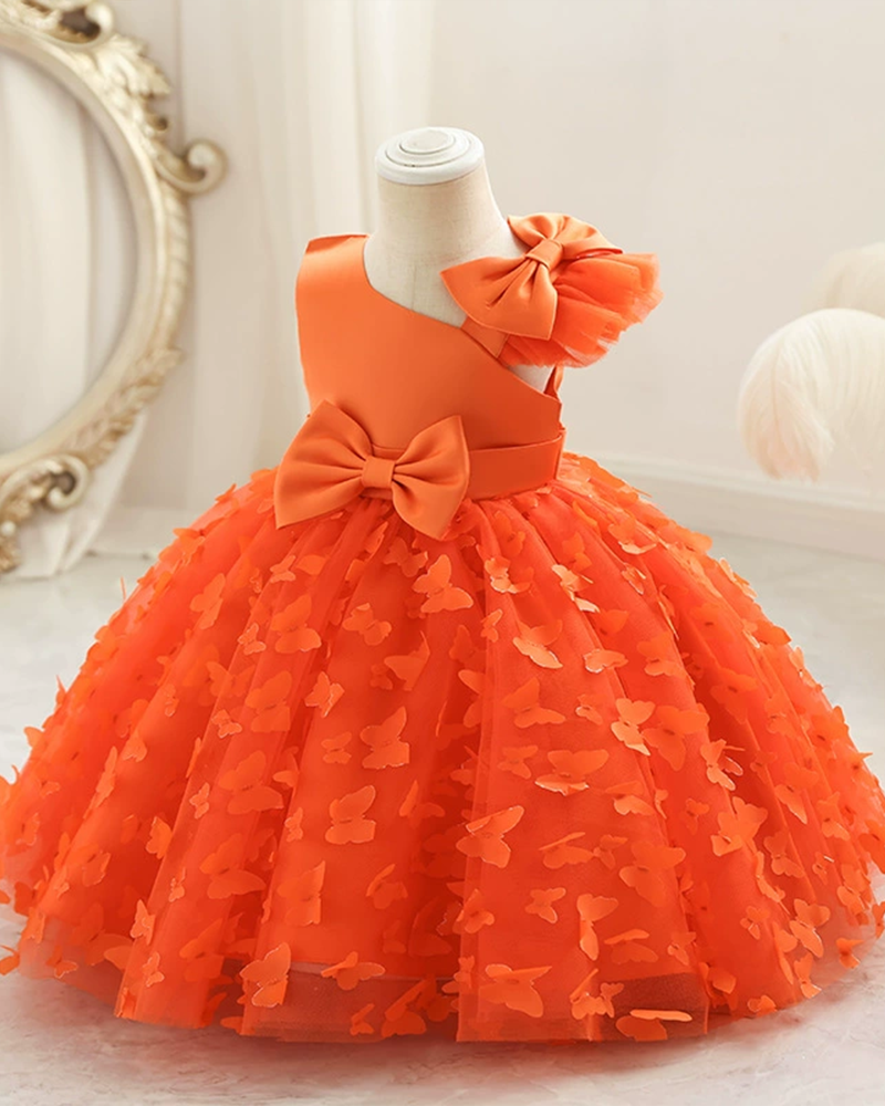 🦋Flutter Fantasy: 3D Butterfly Princess Dress for Little Dreamers 🦋
