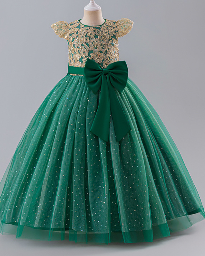πBow-tiful Dream : Fluffy Tulle Dress with Oversized Bow for Little Princesses π