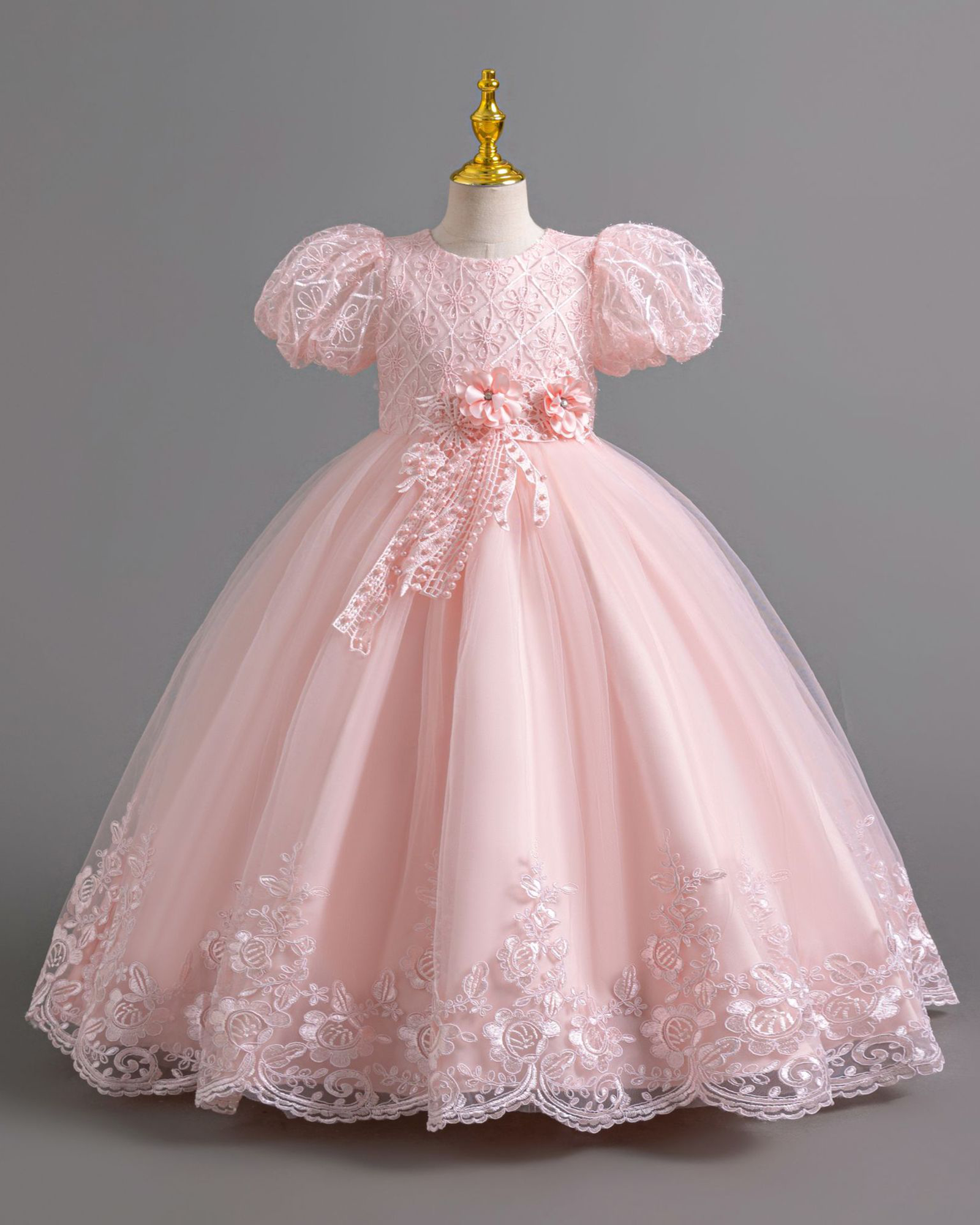 🌸Diamond Lace Flower Dress – For Little Princesses 🌸