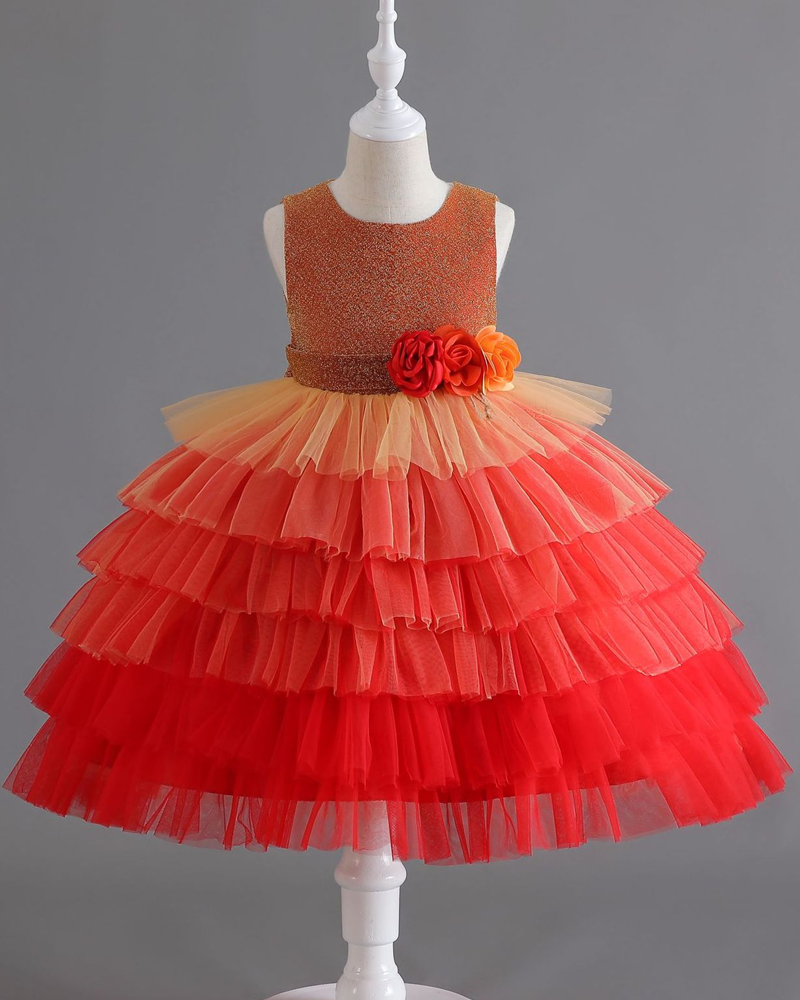 ๐ Ombre Tulle Princess Dress โ A Twirl of Colors & Magic โจ