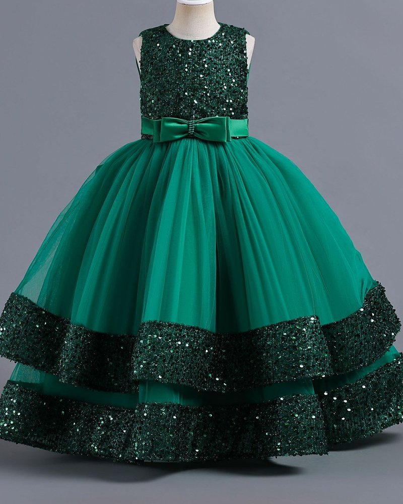 โจ Sparkle Bow Princess Dress โ Shine Bright, Twirl Big ๐