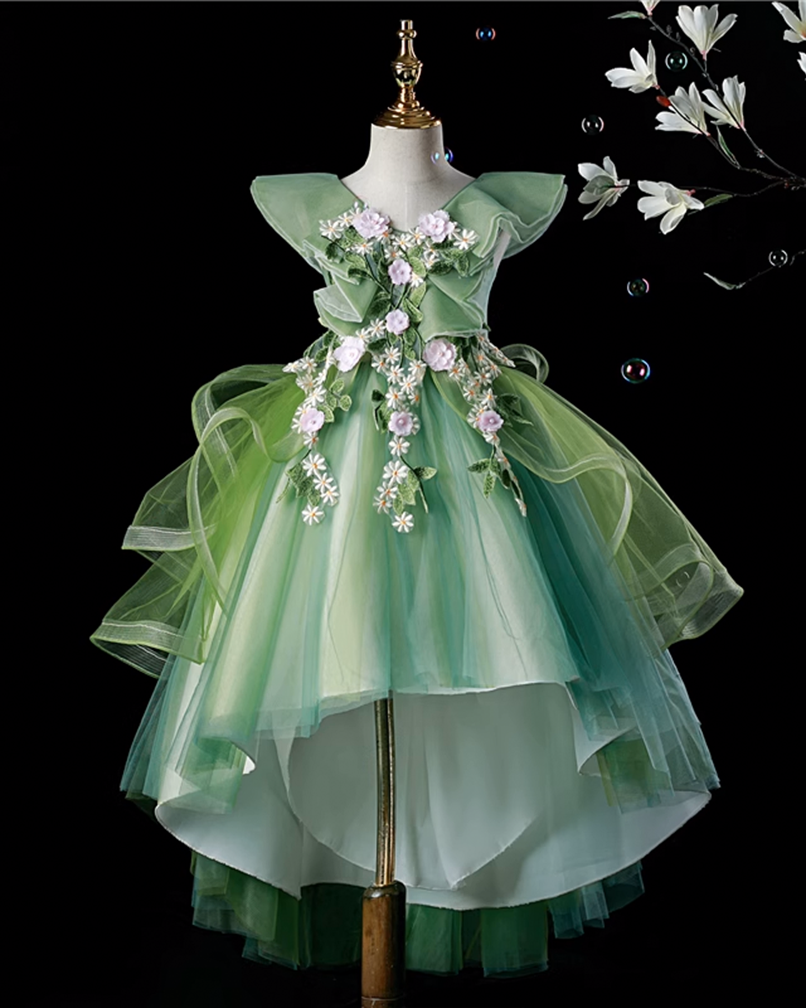 🔥Homecoming 🔥 Floral Fairy Princess Dress – Whimsical Blooms & Ethereal Tulle ✨
