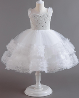 🌙Pearl Embellished Dress – Tulle & Bow Elegance 🌙