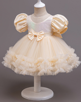 ✨ Sequin Sparkle Tulle Dress – Puff Sleeves & Princess Dreams 🎀