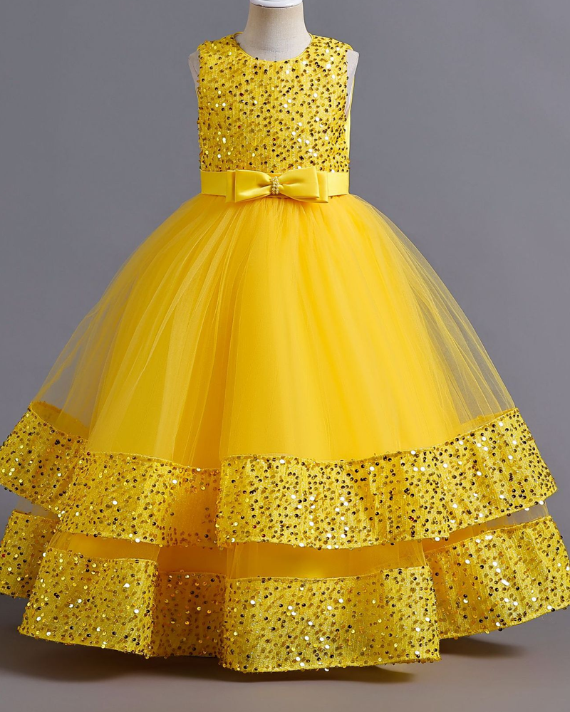 ✨ Sparkle Bow Princess Dress – Shine Bright, Twirl Big 🎀