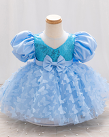 🦋Butterfly Whispers : 3D Flutter Sleeve Tulle Dress for Little Dreamers ✨