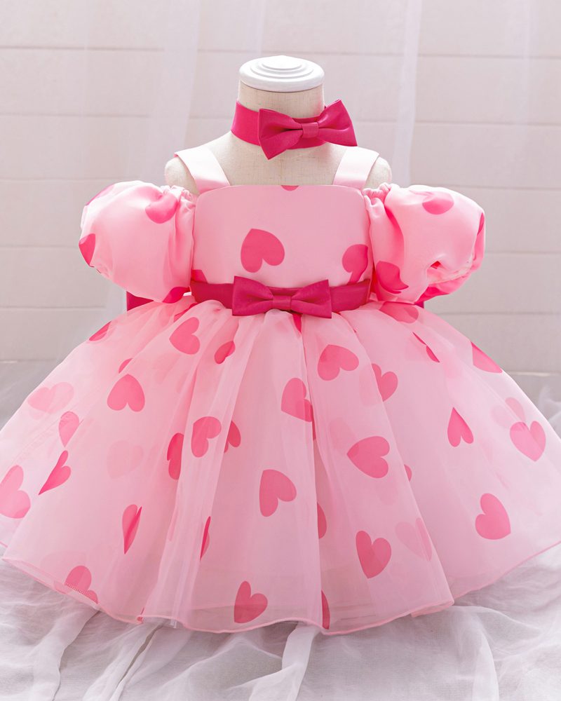 🎀Sweetheart Puff: Oversized Bow Ball Gown with Cloud-Like Tulle Skirt✨