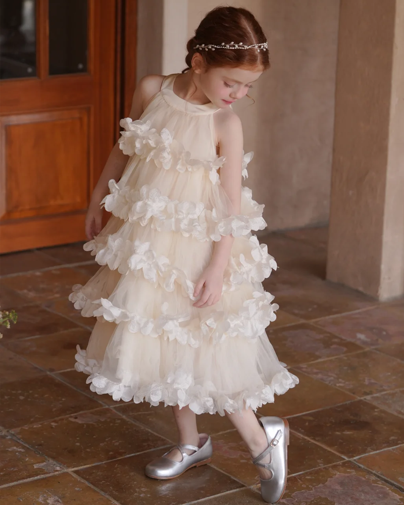 🍰 Petal Layer Tulle Dress – A Little Cake, A Lot of Twirl 🌸