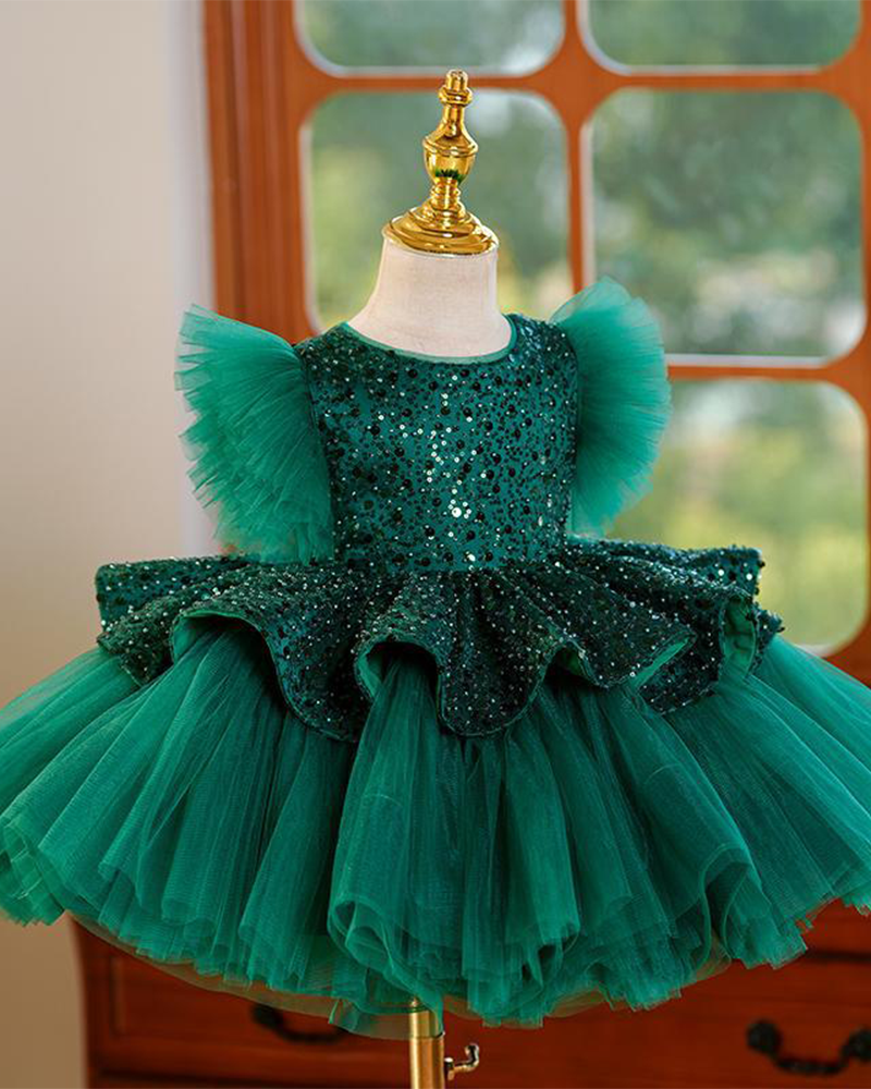🌿Emerald Enchantment" Party Dress – A Forest Fairytale🌿