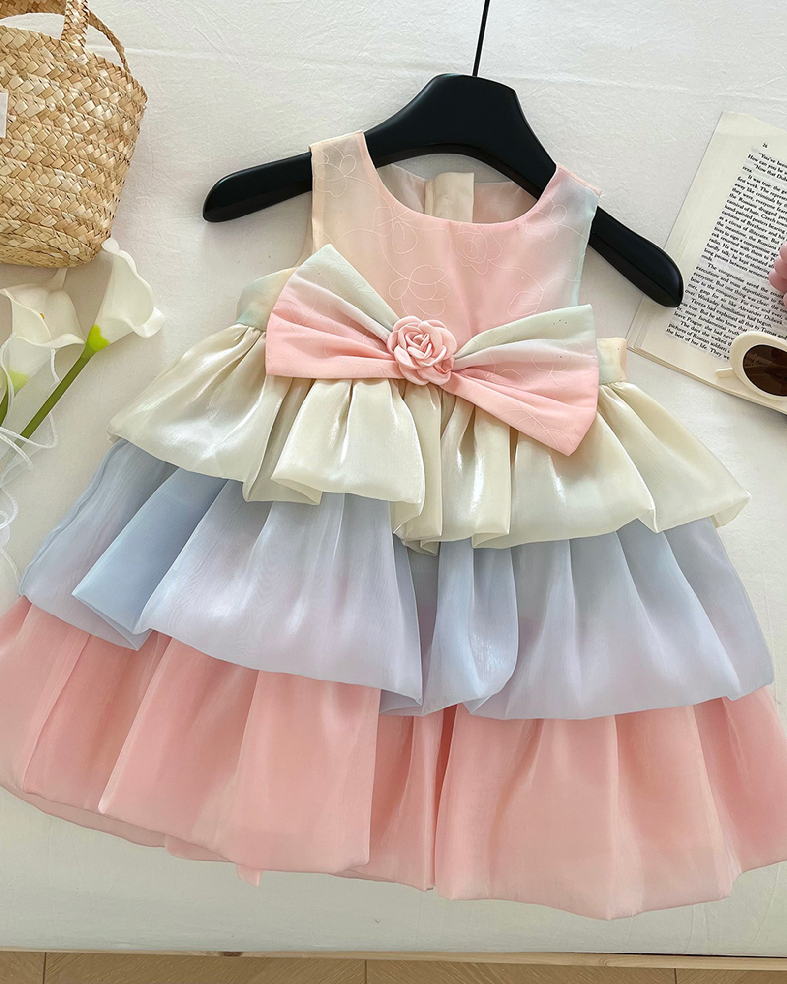 🌟 Ombré Tulle Cake Dress – Princess-Ready 🌸