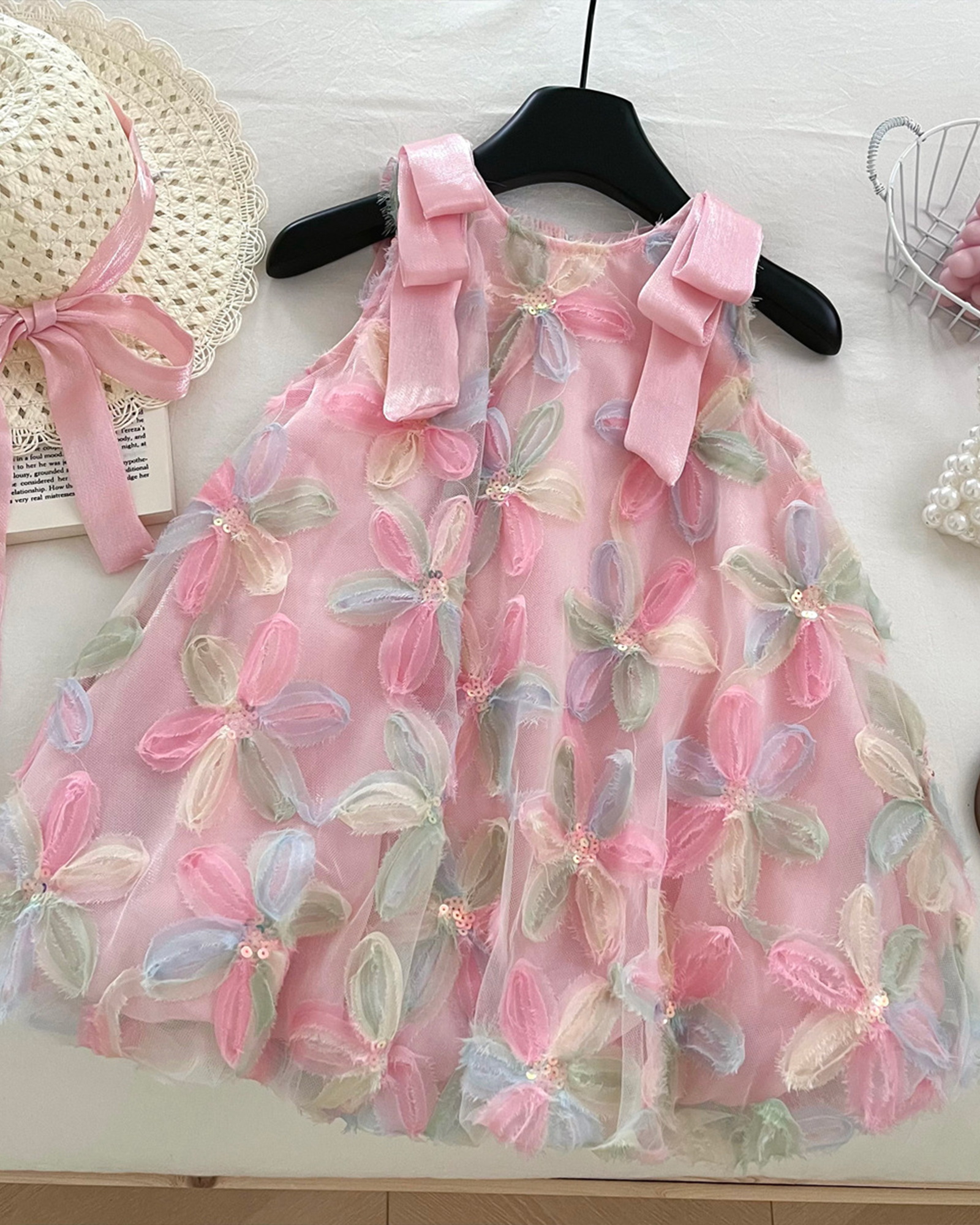 🌸 Tulle Flower Dress – Versatile A-Line Silhouette 🌼