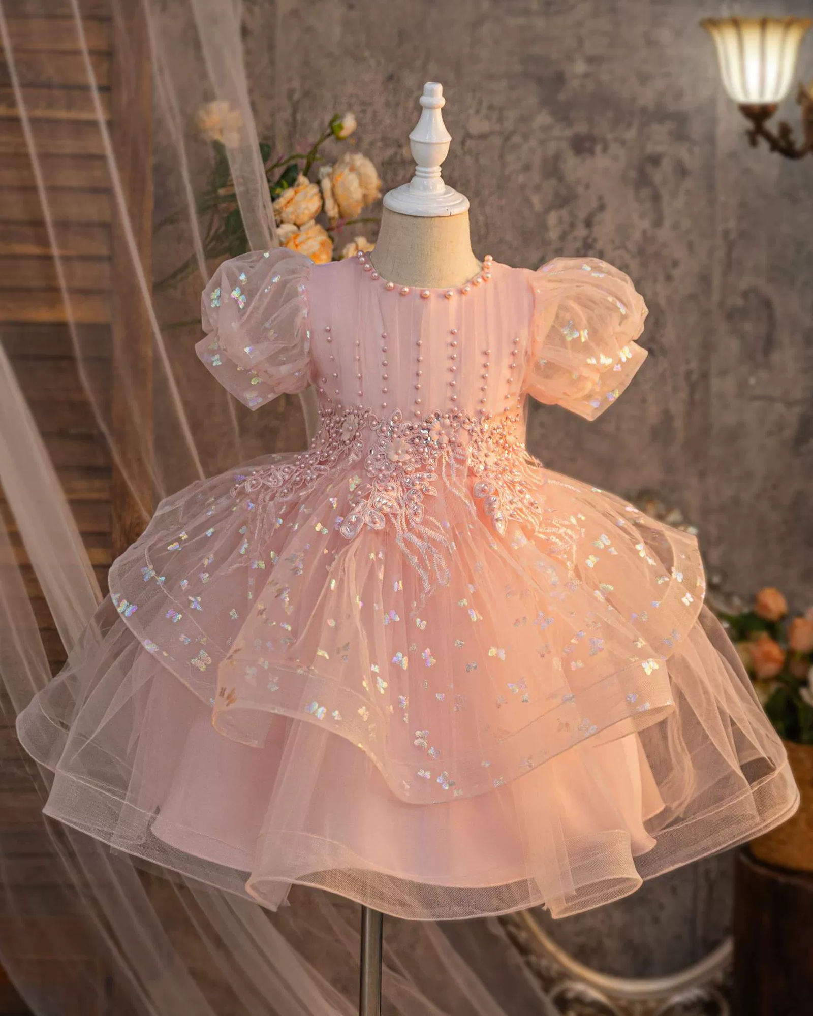 🦋 Butterfly Dress – Lace & Bubbles 🌟