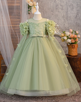 🌸Blossom Veil : Lace Cape Flower Girl Dress with Floral Embroidery ✨