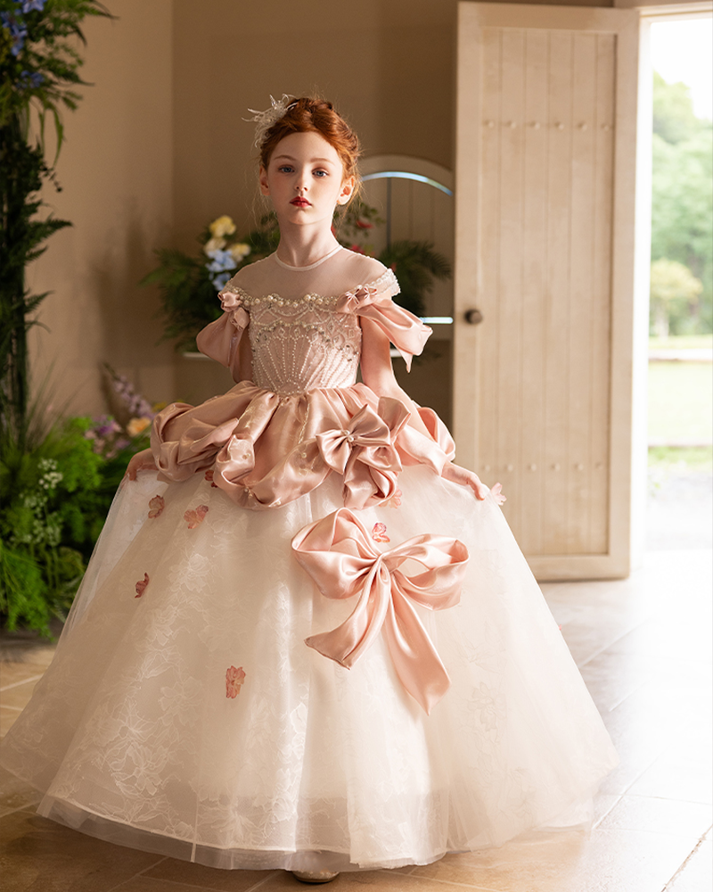 👑Eternal Blush" Couture Dress – A Heirloom Masterpiece👑