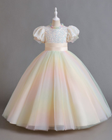 🌟Sequin & Rainbow Tulle Dress – Sash Waist Elegance 🌟