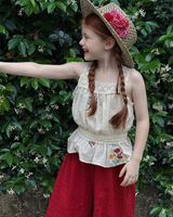 🌷Garden Whimsy" Lace & Ruffle Set – Playful Elegance🌷