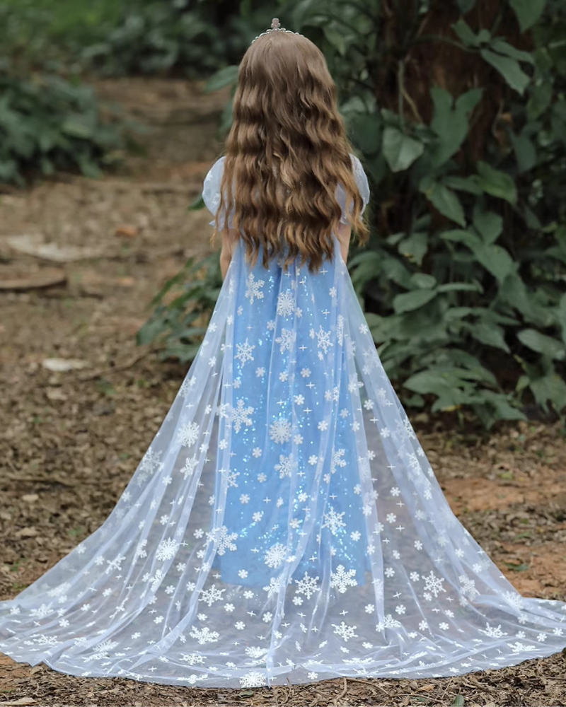 ❄️Frozen Enchantment" Elsa Dress – A Dream in Ice Blue❄️