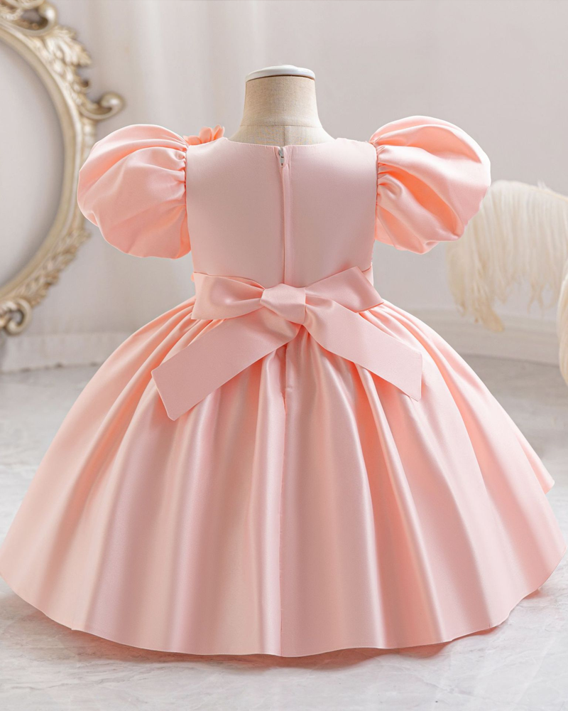 🌟 Sequin & Bloom A-Line Dress – Sparkle, Petals & Play ✨