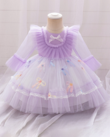 🦋Butterfly Whispers: Sheer Tulle Princess Gown with Scattered Bow Details✨