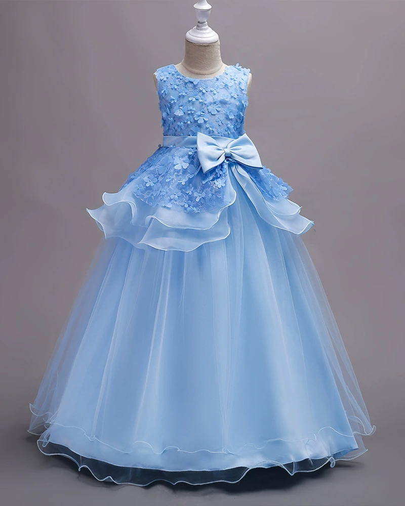 🌸Blossom Cascade: 3D Floral Tiered Tulle Gown for Ethereal Elegance✨