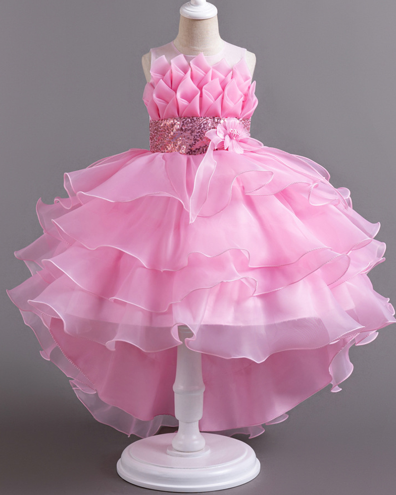 🌹Cascading Tulle Gown – Short Front, Long Back Elegance✨