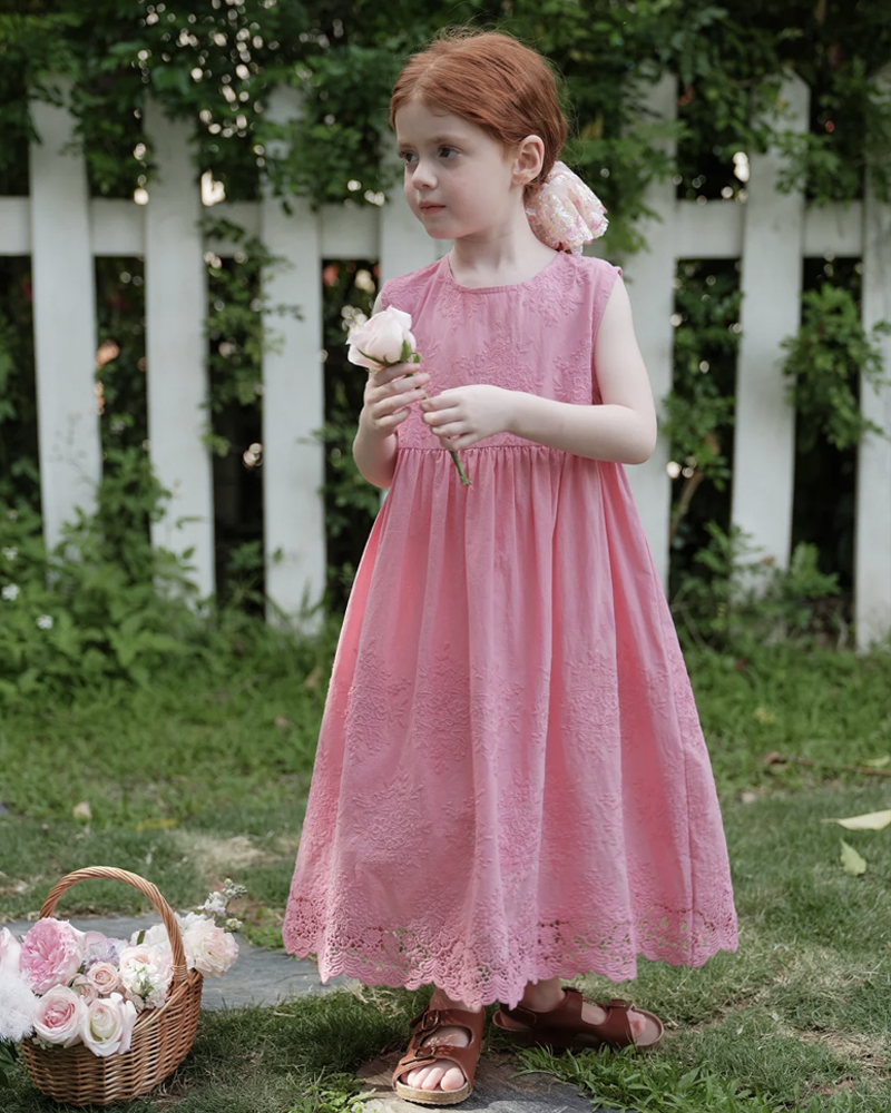 🍓 Dopamine Pink Bloom Dress – Sweet Petal Power in Every Step 🌸