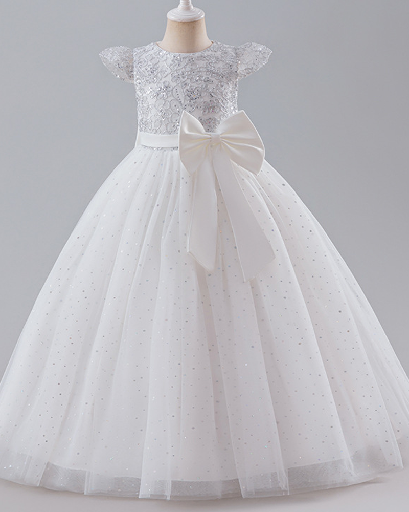 🎀Bow-tiful Dream : Fluffy Tulle Dress with Oversized Bow for Little Princesses 👑