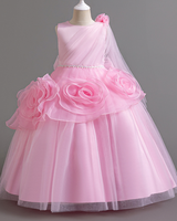 🌹Rose Tulle Gown – Enchanted Elegance🌸