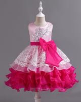 🎀Colorblock Princess: Bold Contrast Ruffled Gown with Oversized Sash Belt✨