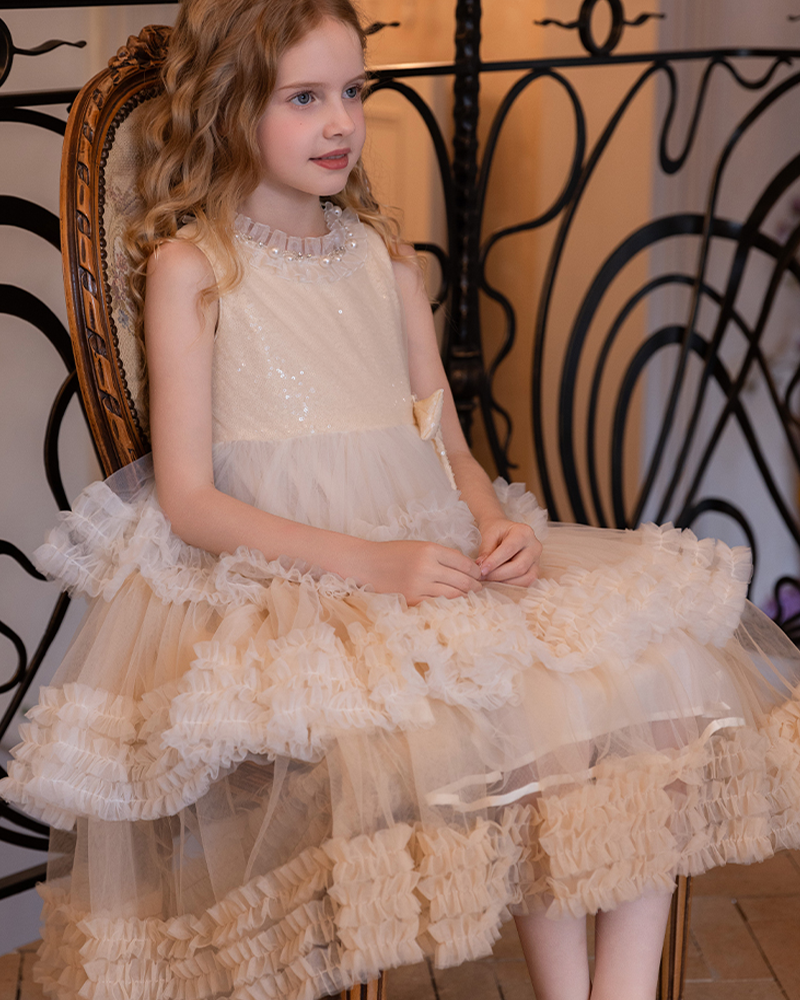✨ Starlight Princess" Gradient Tulle Dress – Birthday Magic!✨