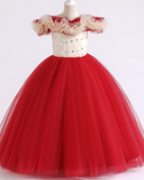 🌹Off-Shoulder Lattice Gown – Tulle Elegance 🌹