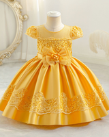🎀 Lace Panel Princess Dress – Bow-Tied & Beautifully Layered ✨