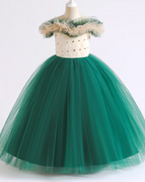 🌹Off-Shoulder Lattice Gown – Tulle Elegance 🌹