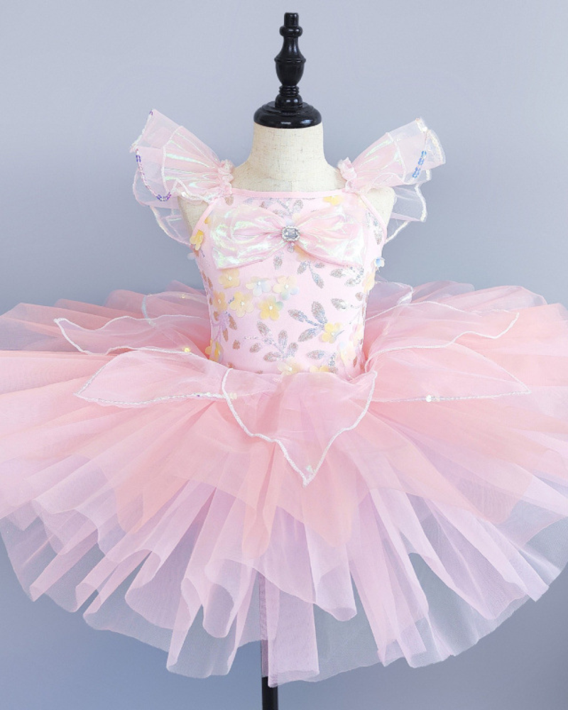 🌸 Blossom Sparkle Tutu Dress – Petals, Glitter & Fairy Twirls ✨
