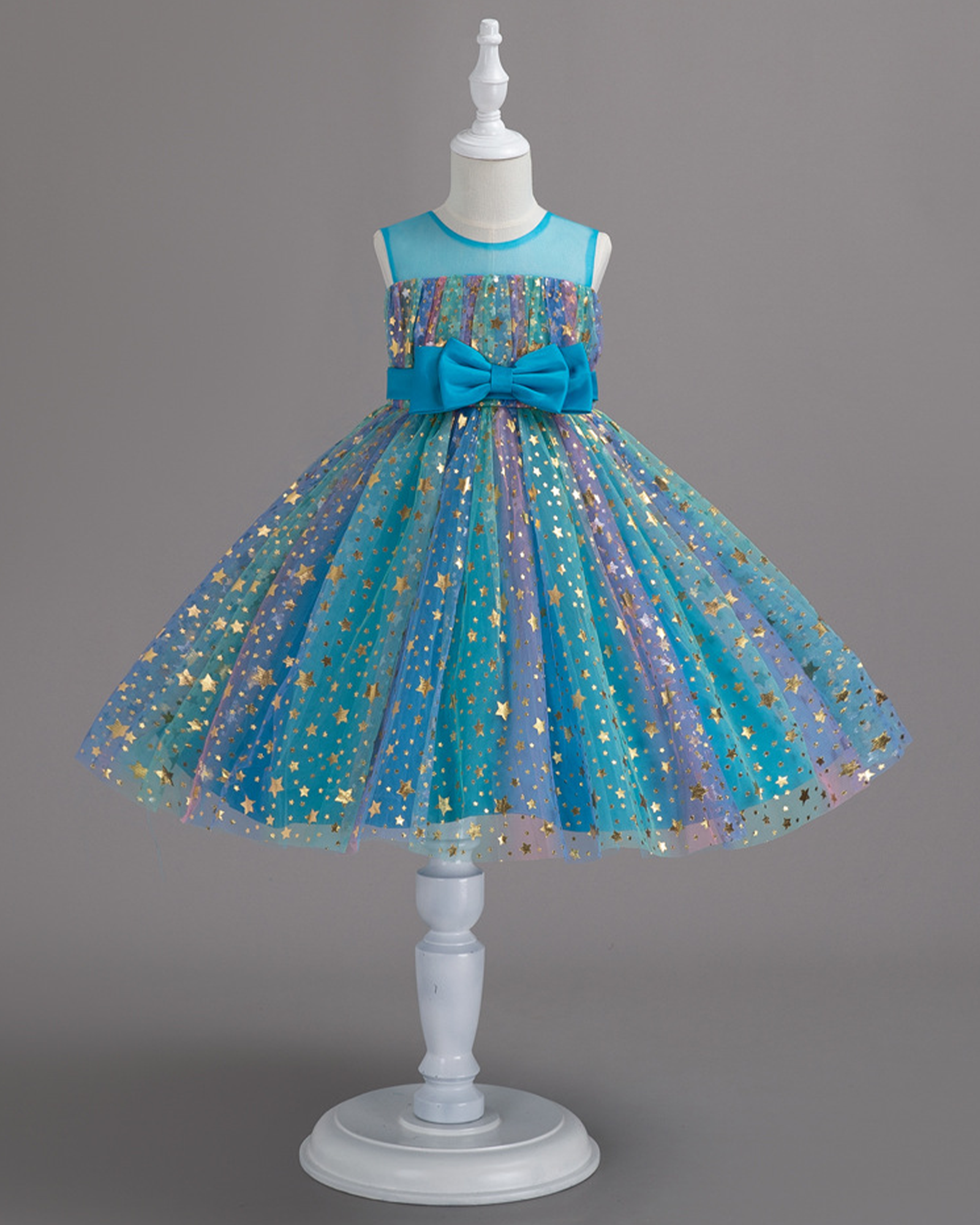 🌈Rainbow Star Ballerina Dress – Glow Magic 🌟