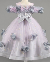 🌺Sweetheart Blossom: Off-Shoulder-Blumenkleid für kleine Prinzessinnen👑