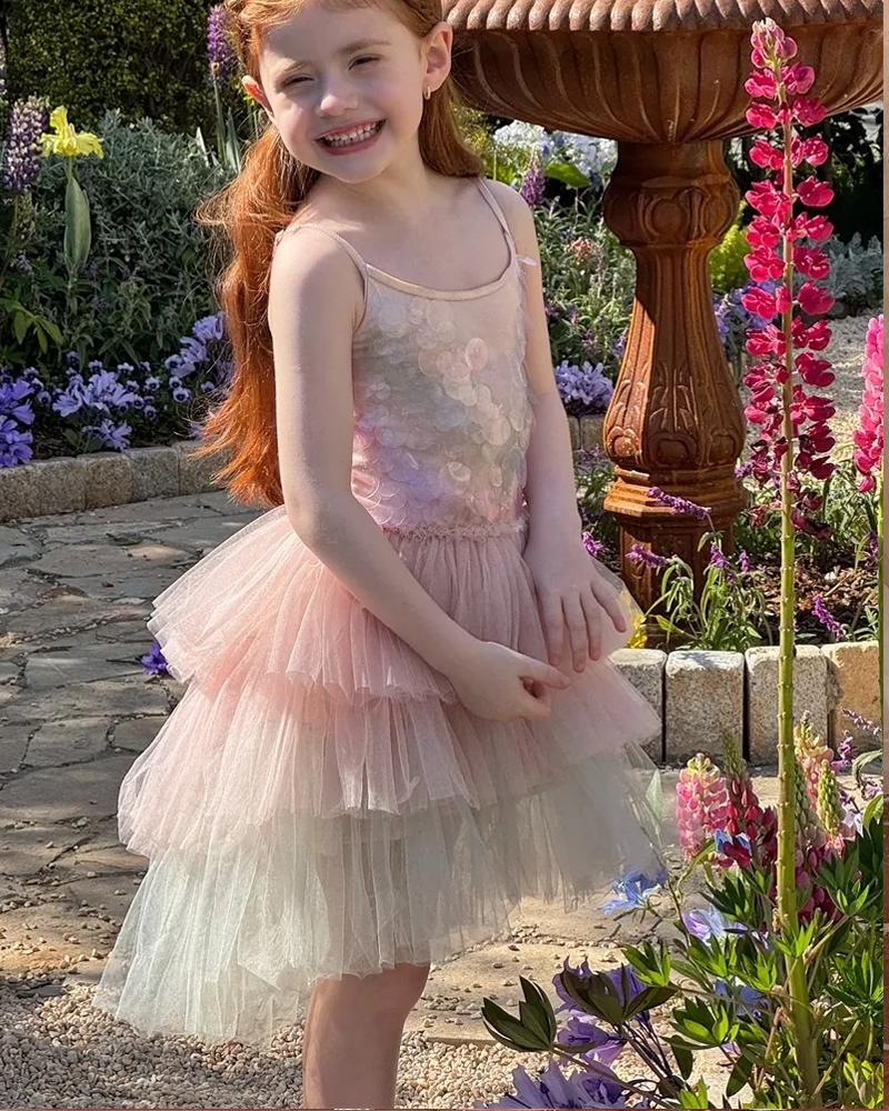🧜‍♀️ Sparkle Mermaid Dream Dress – Handmade Magic for Little Sea Stars 🌈