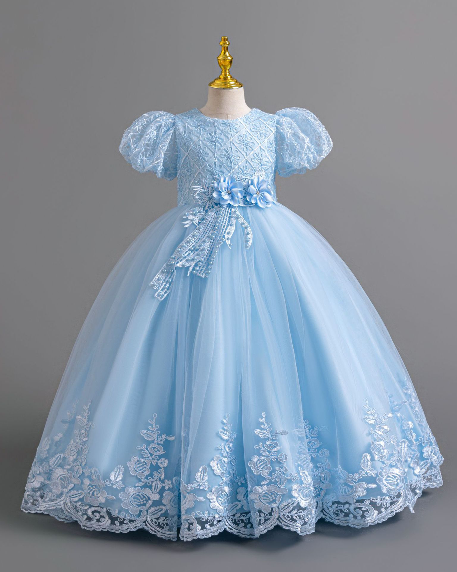 🌸Diamond Lace Flower Dress – For Little Princesses 🌸