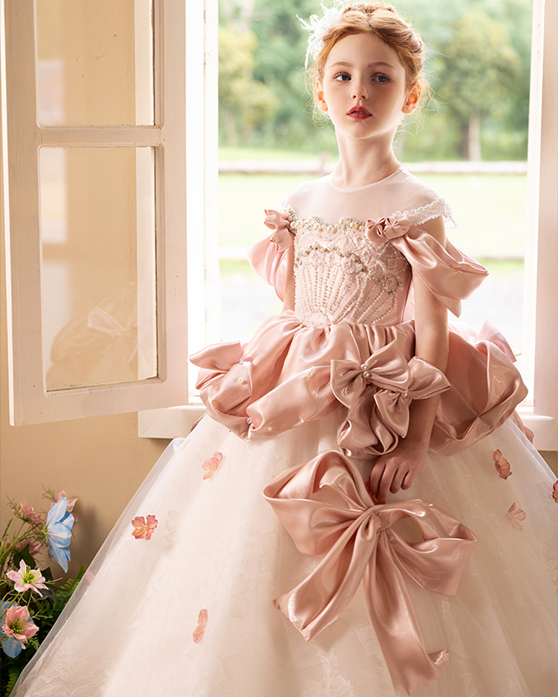 👑Eternal Blush" Couture Dress – A Heirloom Masterpiece👑