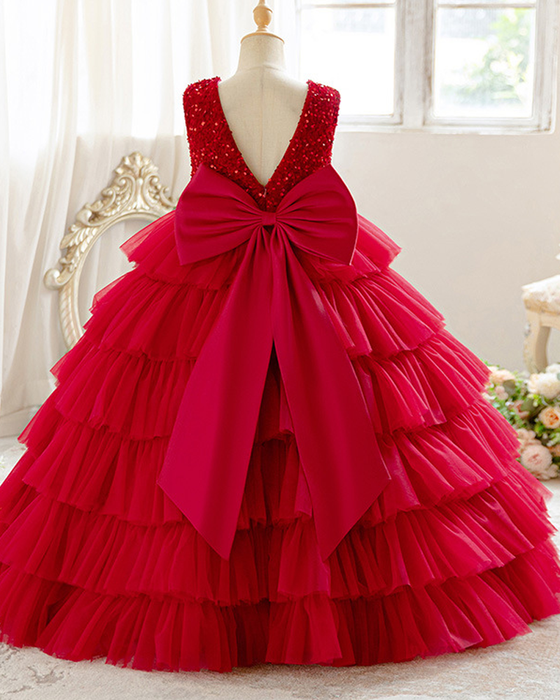✨ Sparkle & Tulle Dream Dress – Shimmering Bodice with Grand Bow Ballet ✨