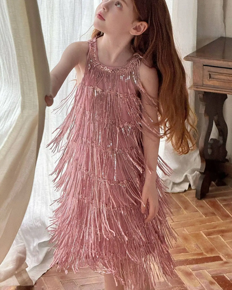 ✨Twinkle Tassel Birthday Dress – For Sparkly Little Stars ✨