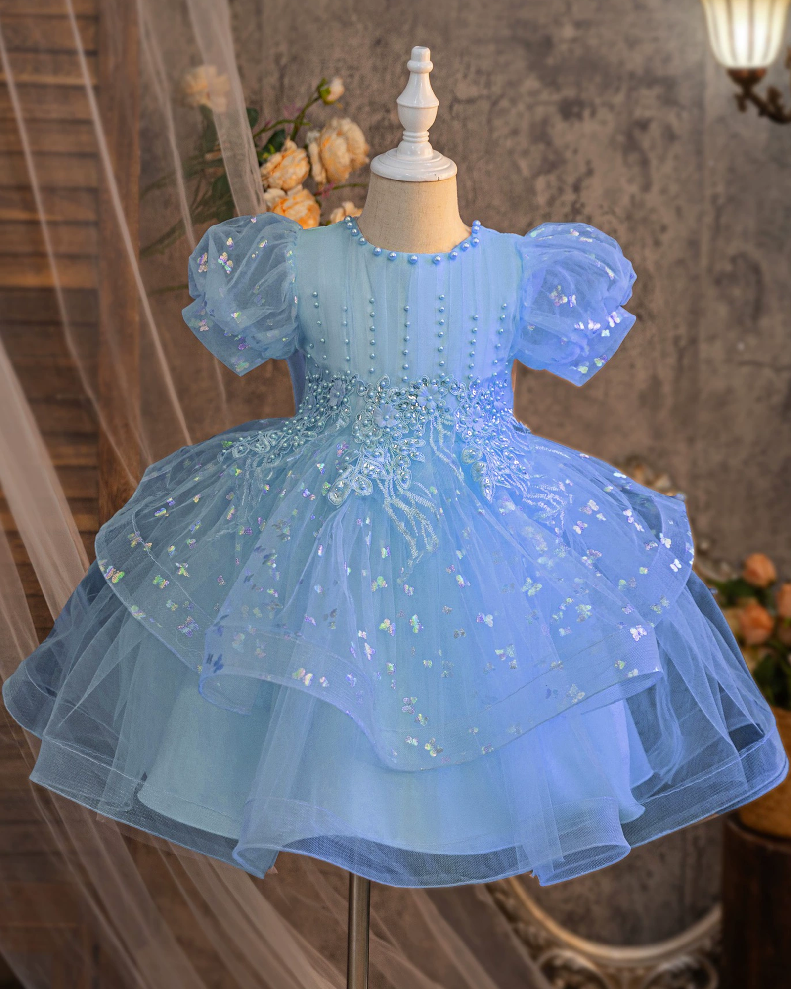 🦋 Butterfly Dress – Lace & Bubbles 🌟