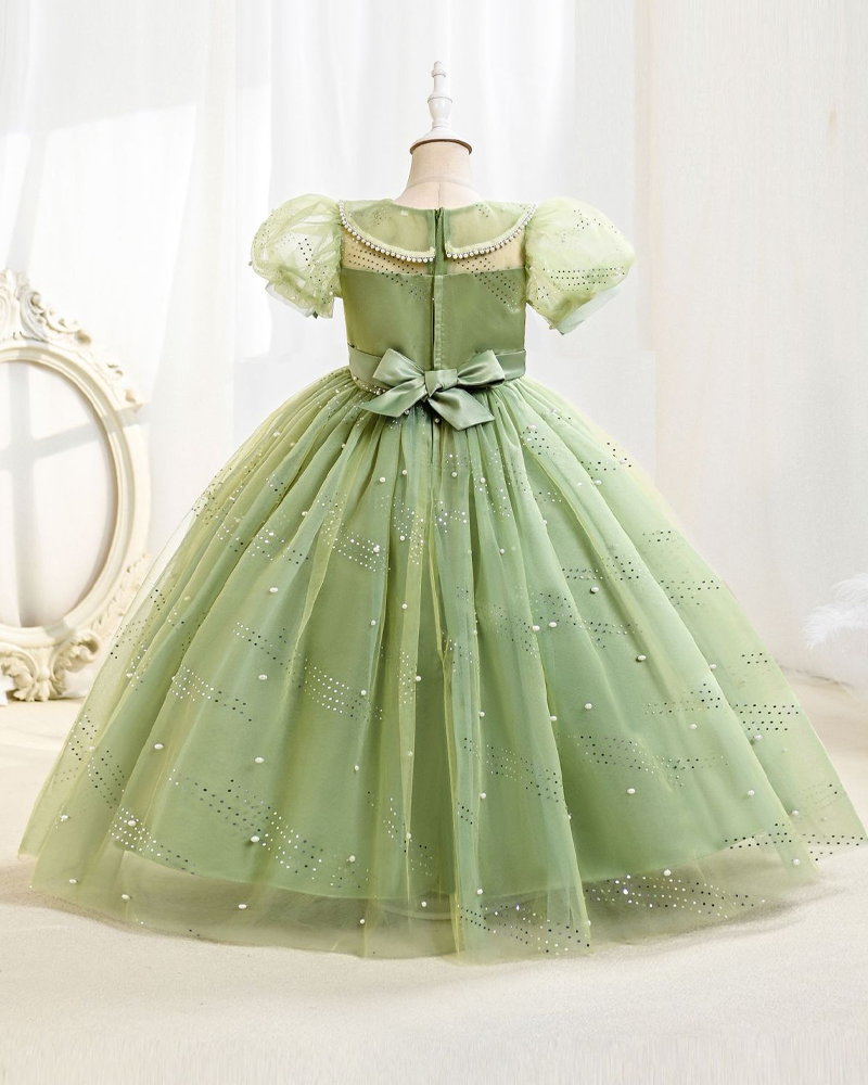 🌿 French Garden Embroidered Dress – Puff Sleeves & Whimsy Blooms ✨