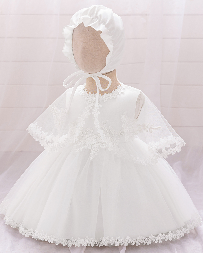 🌹Lace layering: Birthday dress, flowing chiffon dress with detachable transparent cape✨