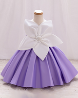 🌺Royal Bloom: Satin Princess Gown with Bold 3D Corsage & Contrast Hem ✨